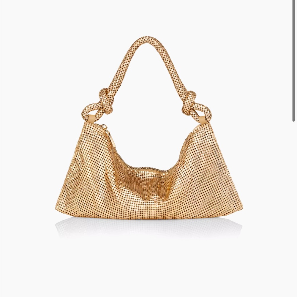 cult gaia Gold Mesh Shoulder Bag
